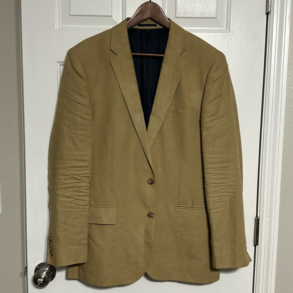 Linen Khaki Blazer by J. Crew